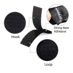 Melsan 1x4 inch Hook and Loop Strips with Adhesive - 15 Sets, Strong Back Adhesive Fasten Mounting Tape for Home or Office Use - Instead of Holes and Screws, Black - Image 3